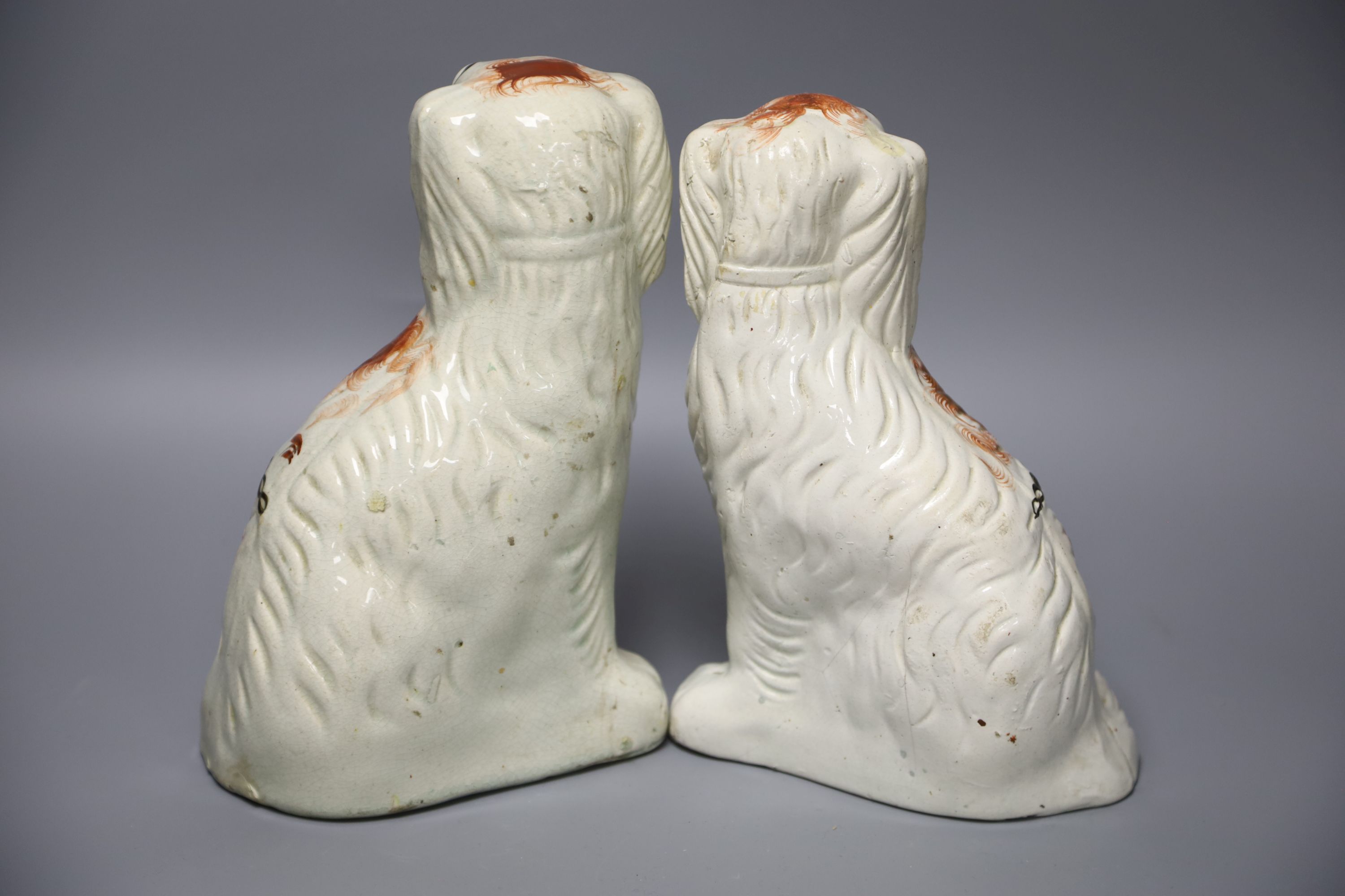 A pair of Staffordshire dogs, height 24cm